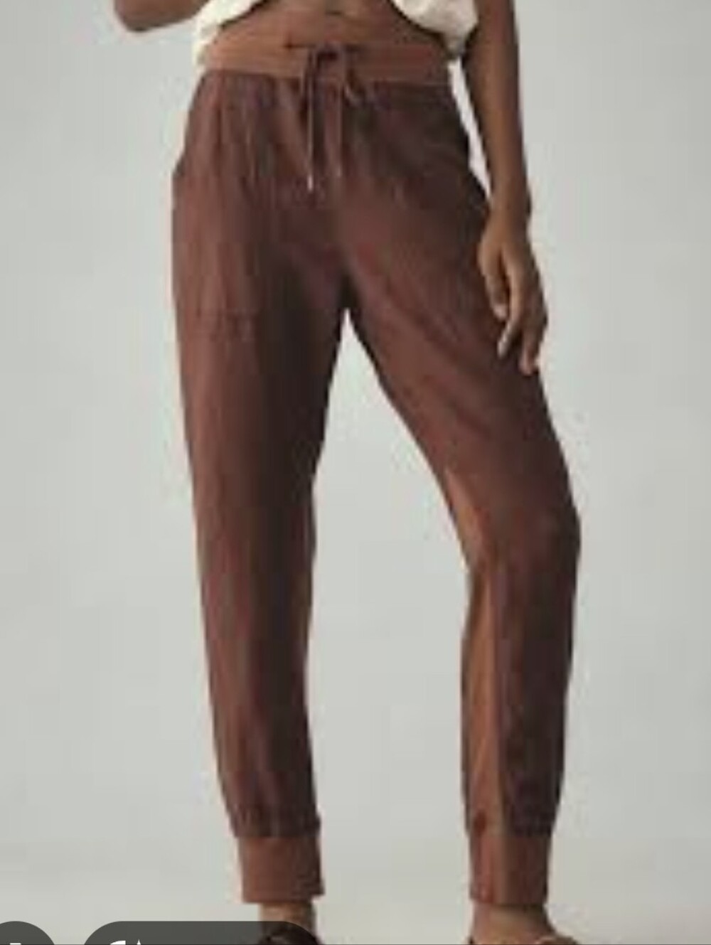 Pilcro The Nomad High-Rise Joggers — Brown